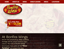 Tablet Screenshot of bonfirewings.com